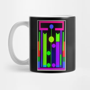 Day Glo Fluorescent Abstract Modern Mug